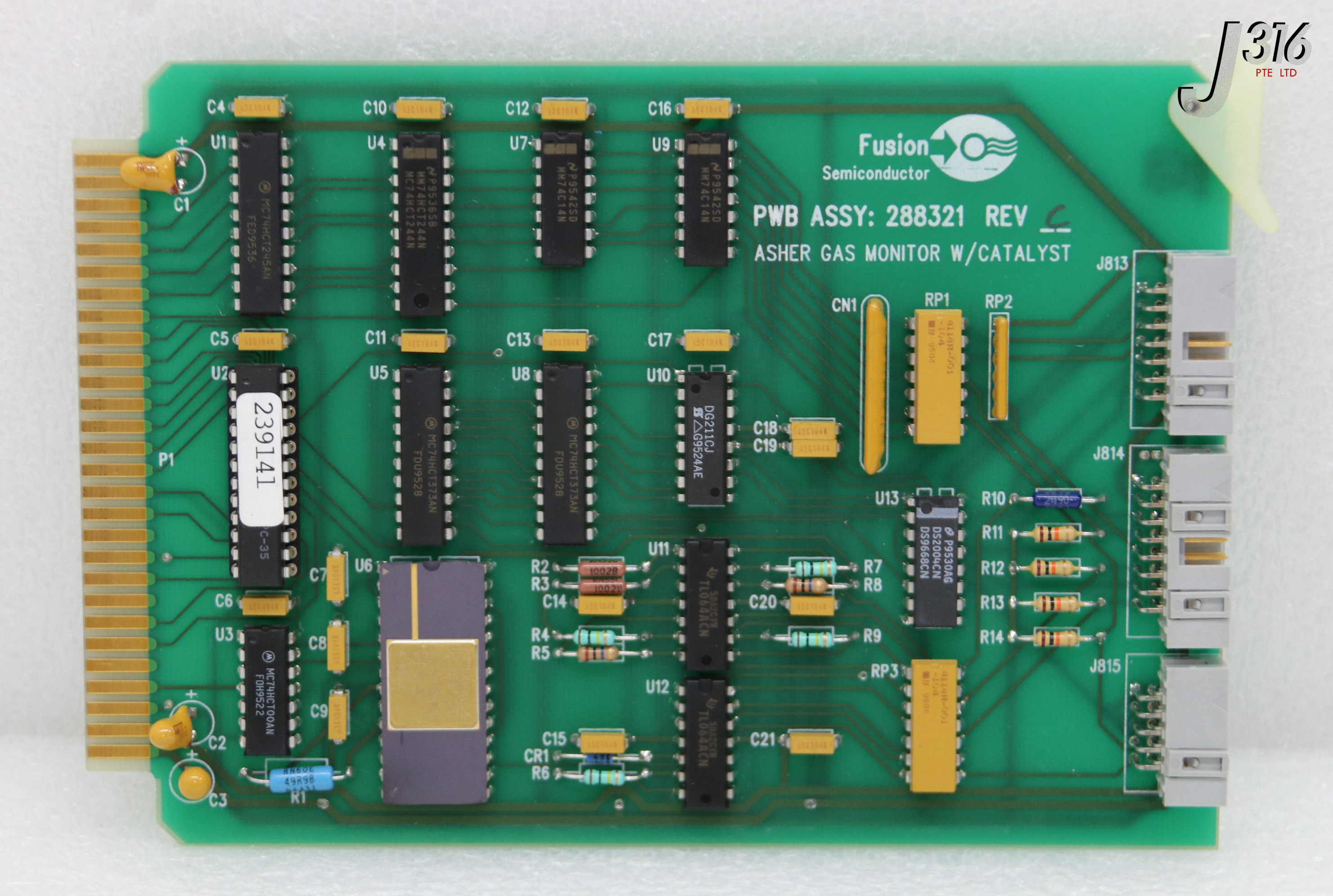 専用⑬ 35547 FUSION SEMICONDUCTOR PCB, ASHER GAS MONITOR W/ CATALYST